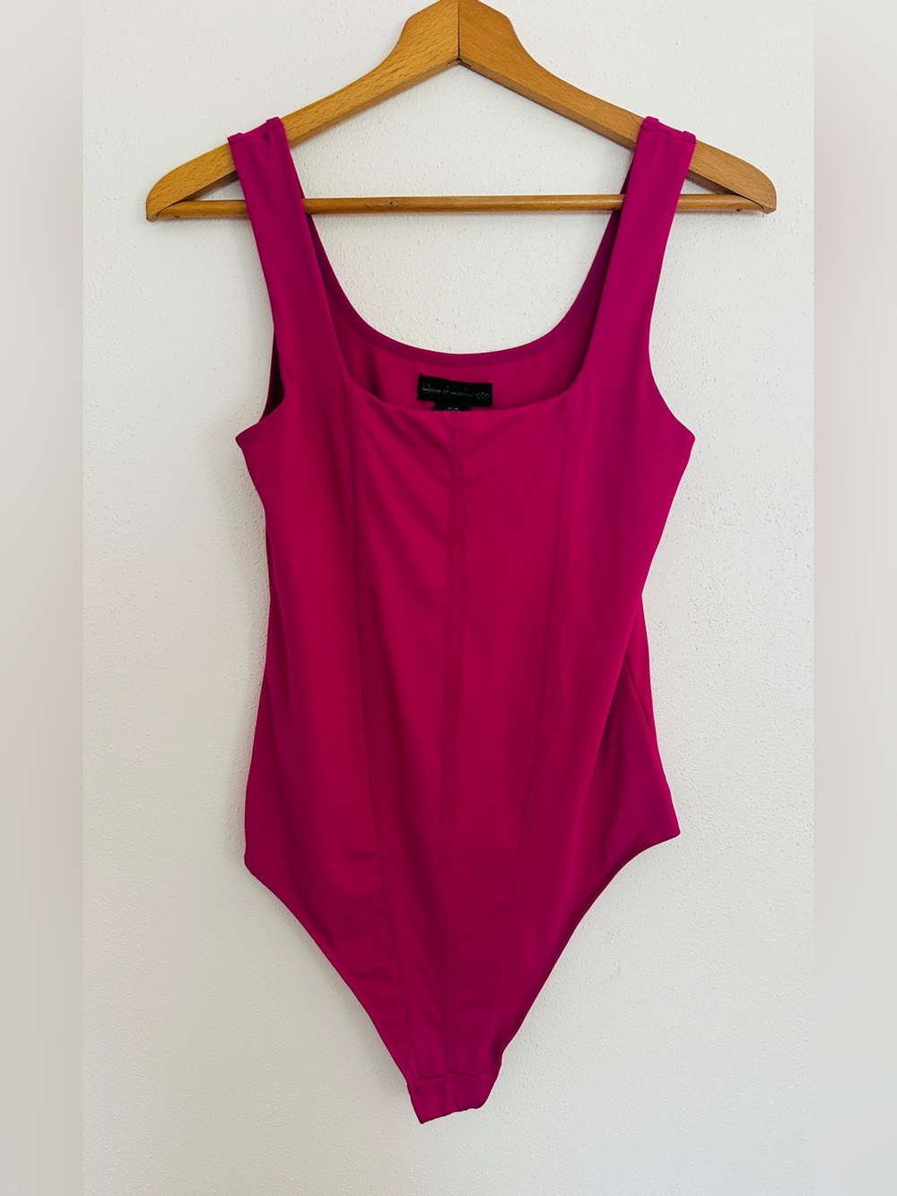 House of Harlow 1960 All-Day Contour Bodysuit Magenta Pink Medium